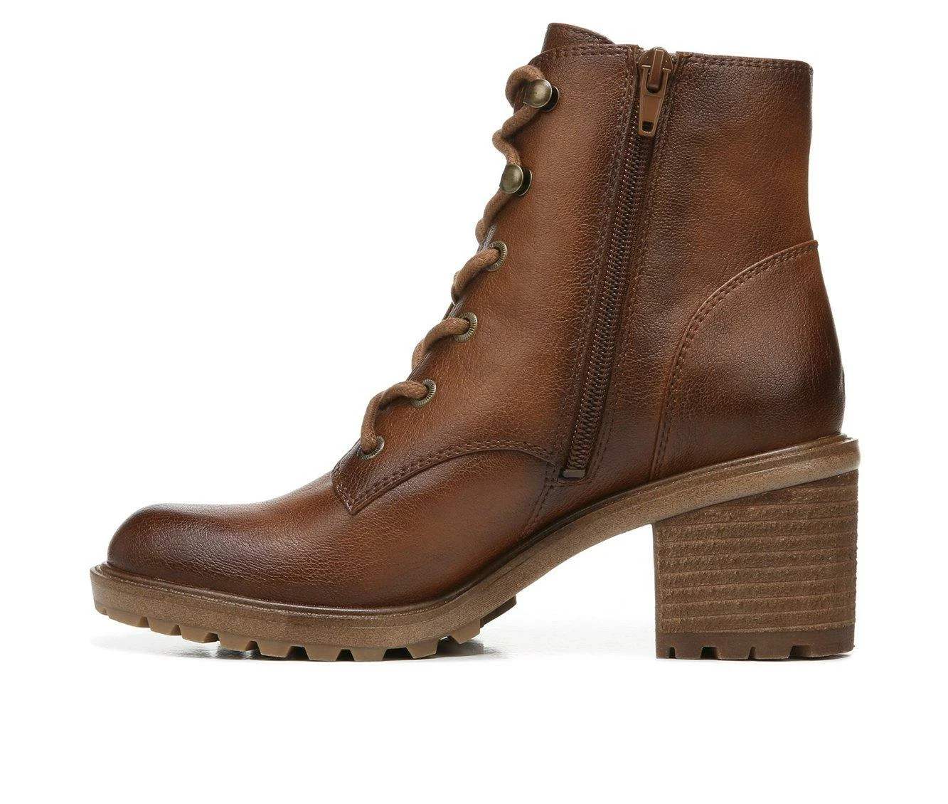 Outlet π Women's Zodiac Gaige Heeled Combat Booties Cognac π - Image 4