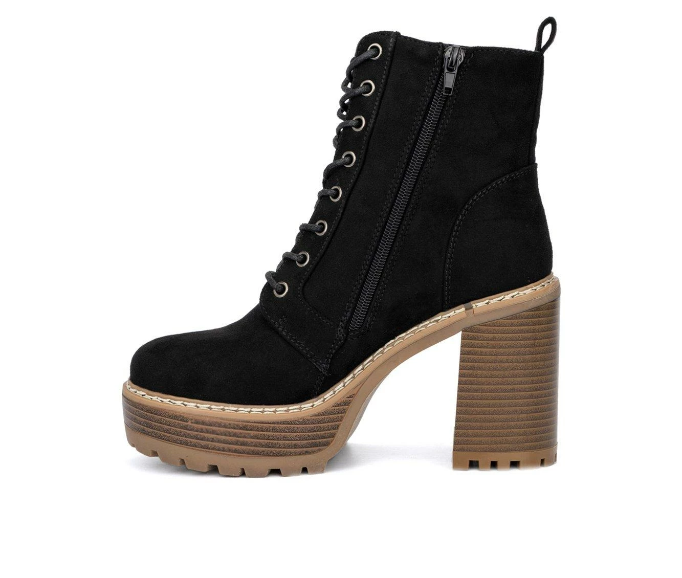 Best reviews of βοΈ Women's Olivia Miller Evie Platform Heeled Lace Up π₯Ύ Boots Black π₯ - Image 4