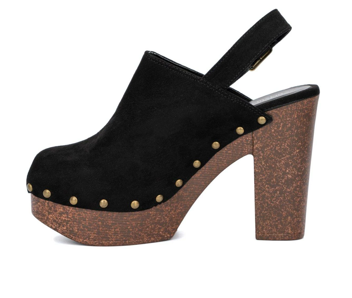 Outlet βοΈ Women's Olivia Miller Lia Platform Heeled Clogs Black π₯° - Image 4