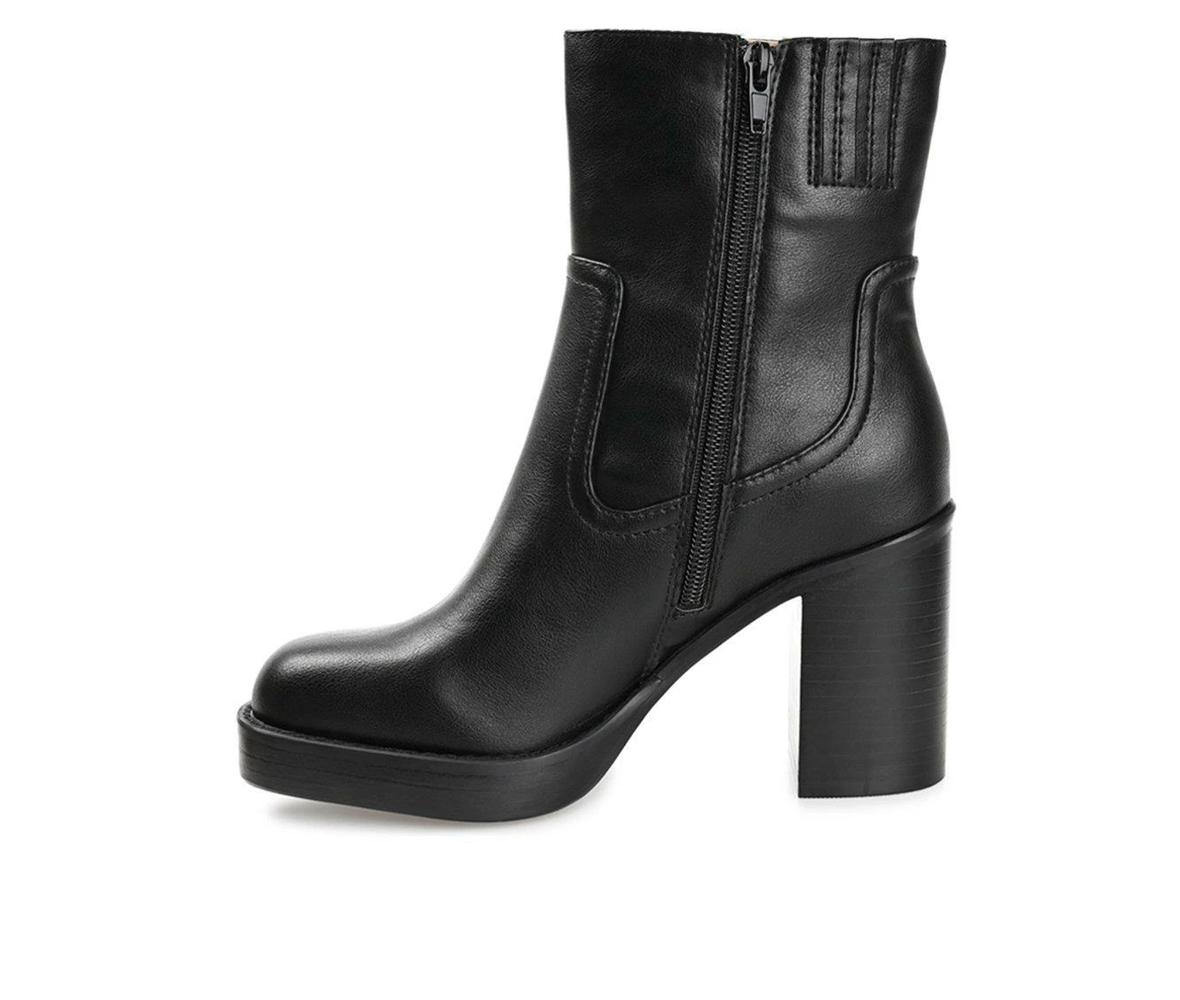 Best Pirce β€οΈ Women's Journee Collection Brittany Block Heel Booties Black π - Image 4