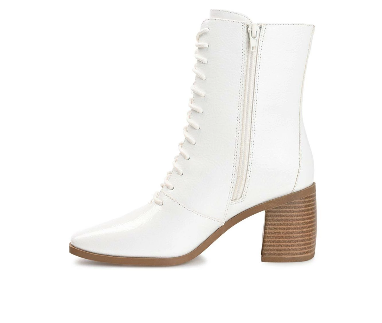 Best Pirce ✔️ Women's Journee Collection Covva Heeled Combat Booties Bone ⌛ - Image 4