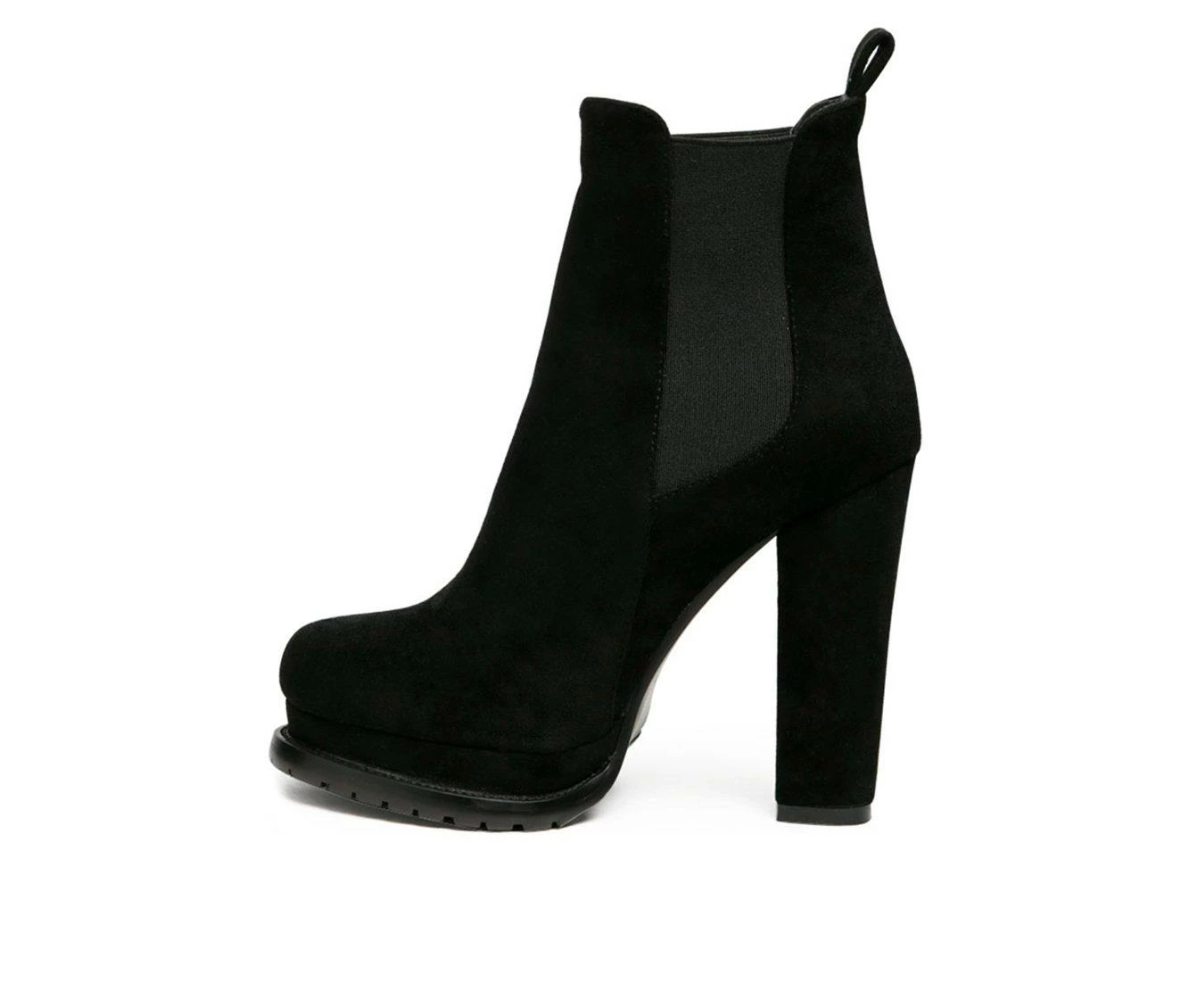 Best Sale π Women's London Rag Spire Platform Block Heel Booties Black π― - Image 4