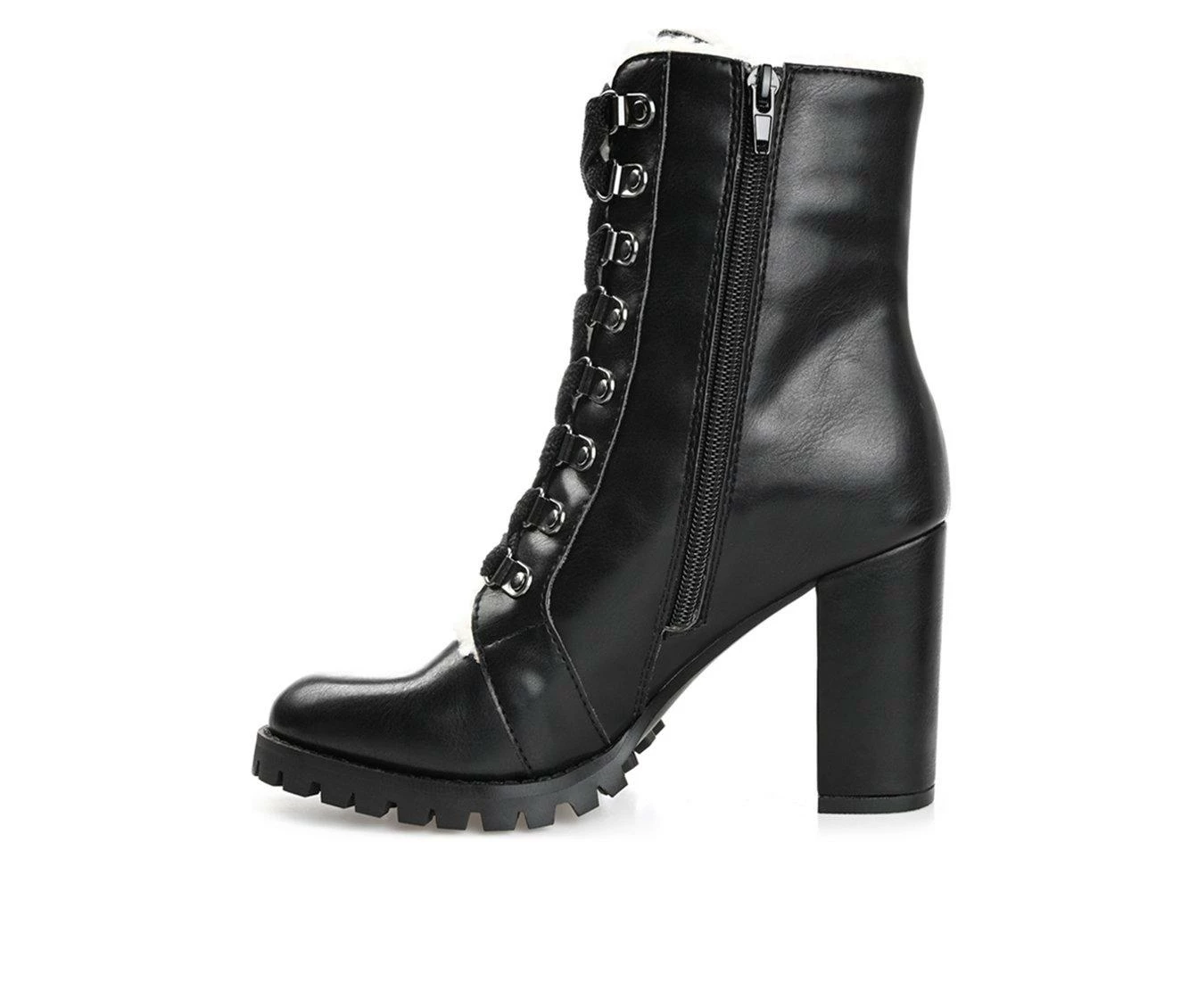Promo π― Women's Journee Collection Fauna Heeled Combat Booties Black π - Image 4