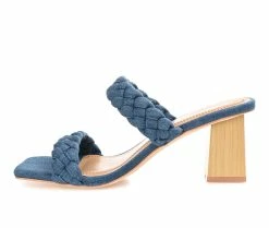 New 🥰 Women's Journee Collection Bronte 👗 Dress 🩴 Sandals Denim 👍 -b.o.c Sales 3 410