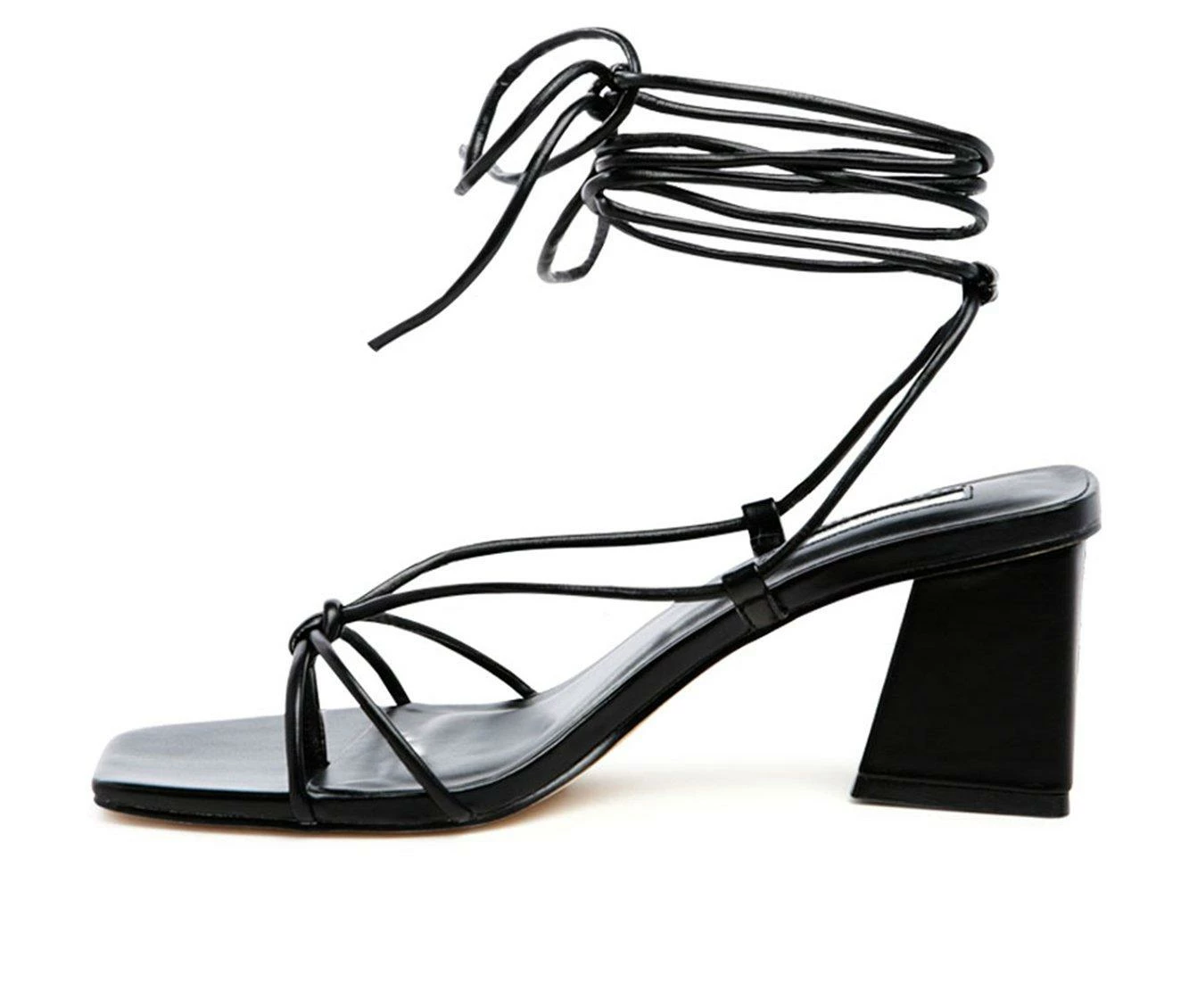 Outlet π Women's London Rag Spruce Dessert Block Heel π Dress π©΄ Sandals Black π - Image 4