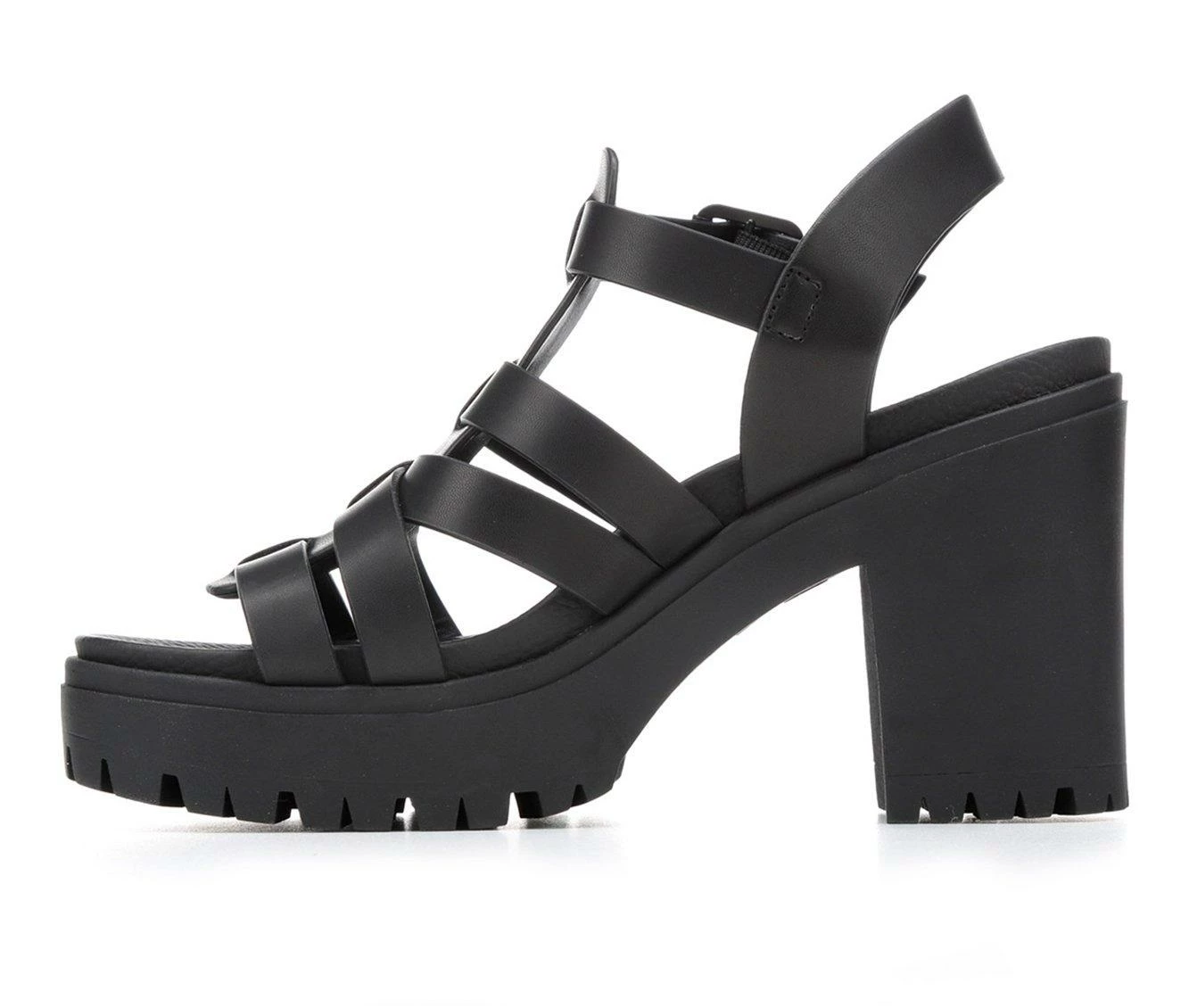 Promo π Women's MIA Jayda Lugged Heel π©΄ Sandals Black π - Image 4