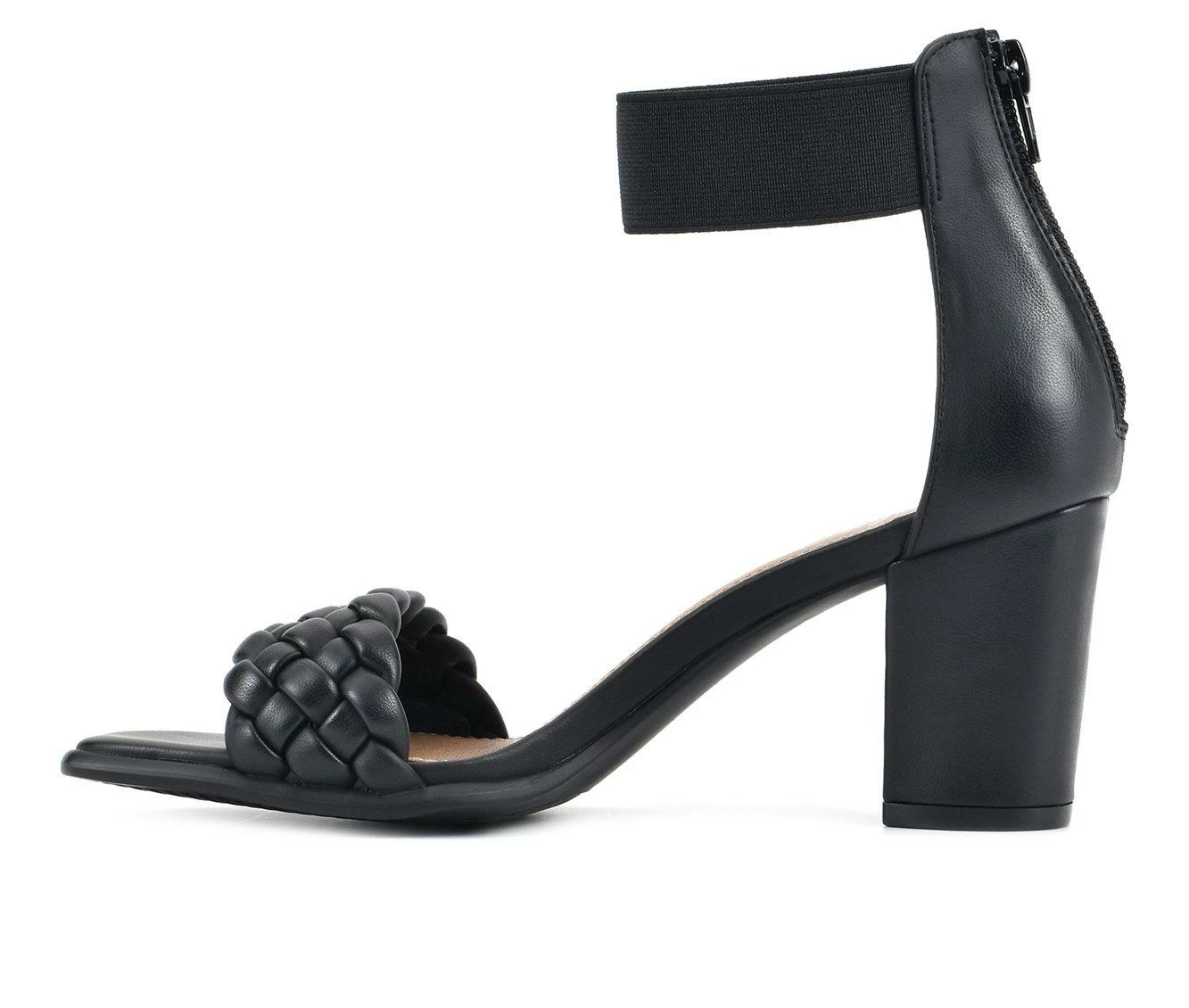 Best Pirce π Women's White Mountain Backer Heeled π Dress π©΄ Sandals Black/Smooth π₯ - Image 4