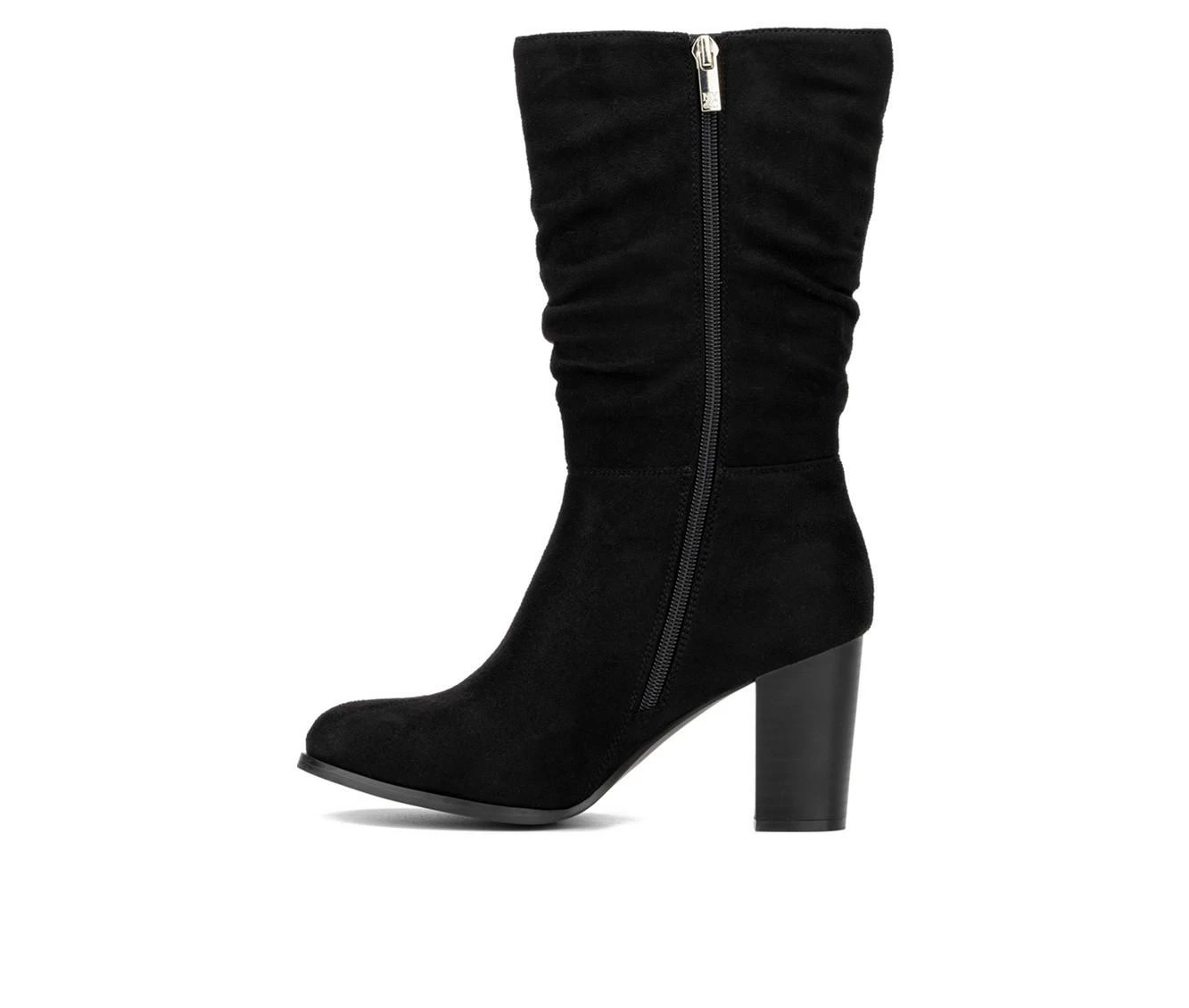 Deals βοΈ Women's New York And Company Amena Mid Calf Heeled π₯Ύ Boots Black 𧨠- Image 4