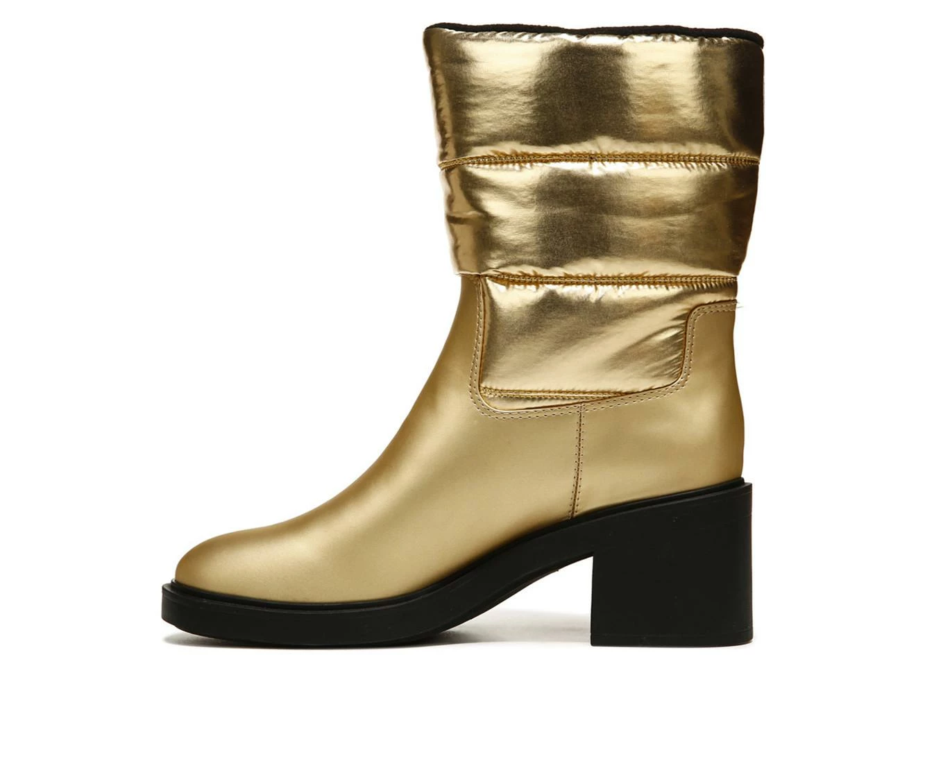Hot Sale ⭐ Women's Franco Sarto Snow Heeled Booties Gold ⭐ - Image 4