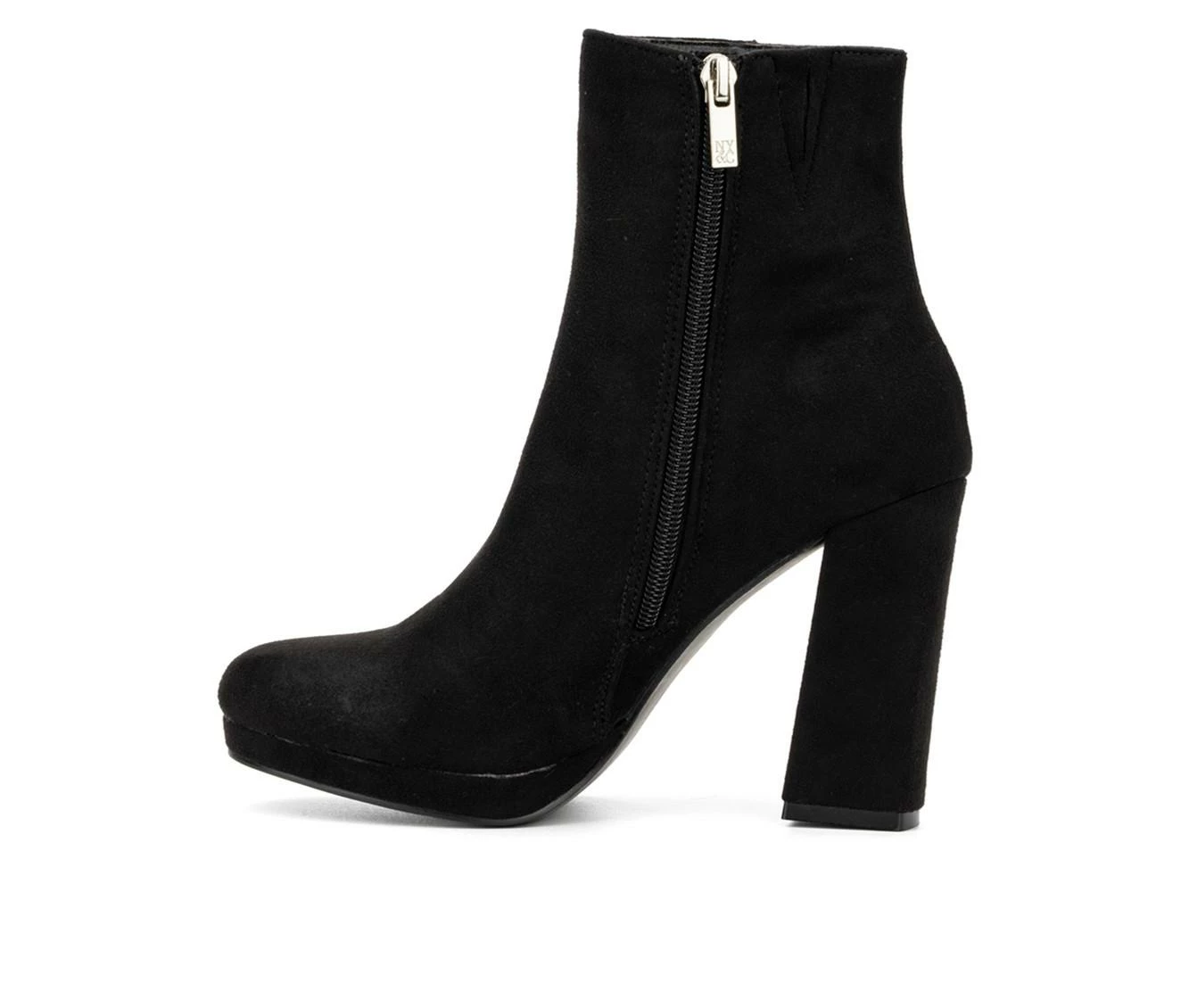 Best Pirce π Women's New York And Company Fran Heeled Booties Black 𧨠- Image 4