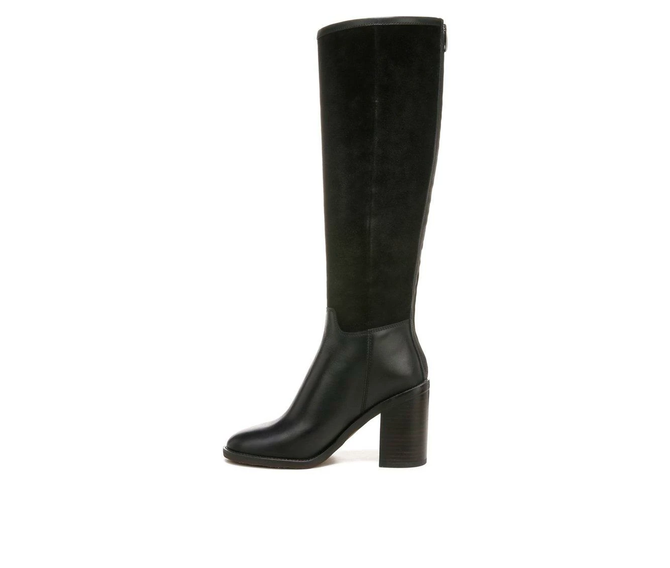 Best Pirce 𧨠Women's Franco Sarto Rivet Tall Knee High Heeled π₯Ύ Boots Black π₯° - Image 4
