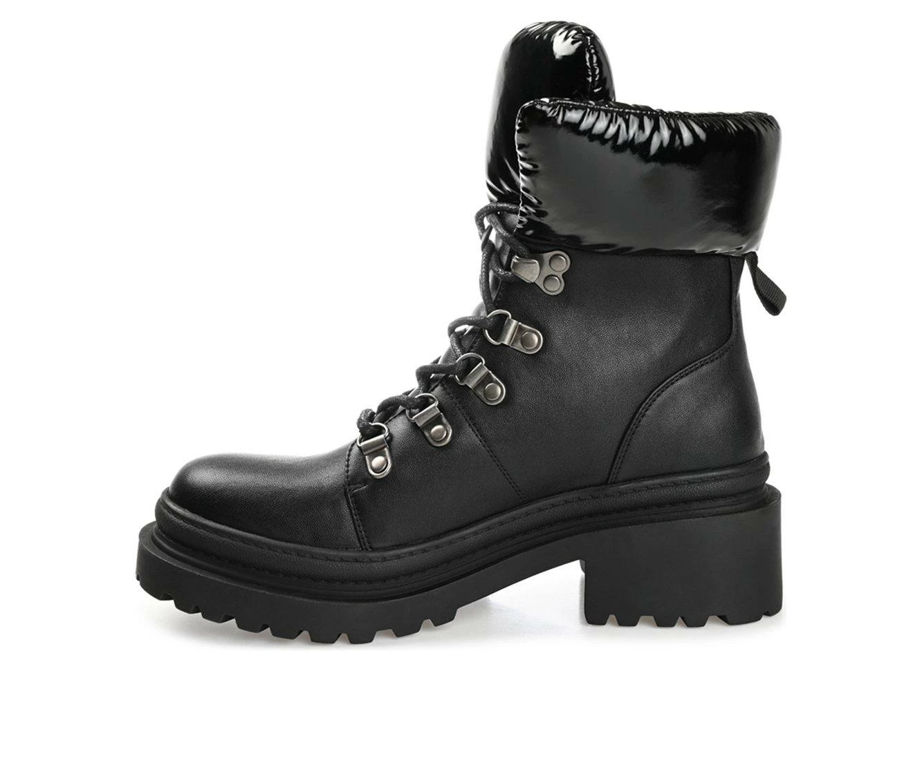 Outlet π Women's Journee Collection Irrah Heeled Combat Booties Black β - Image 4