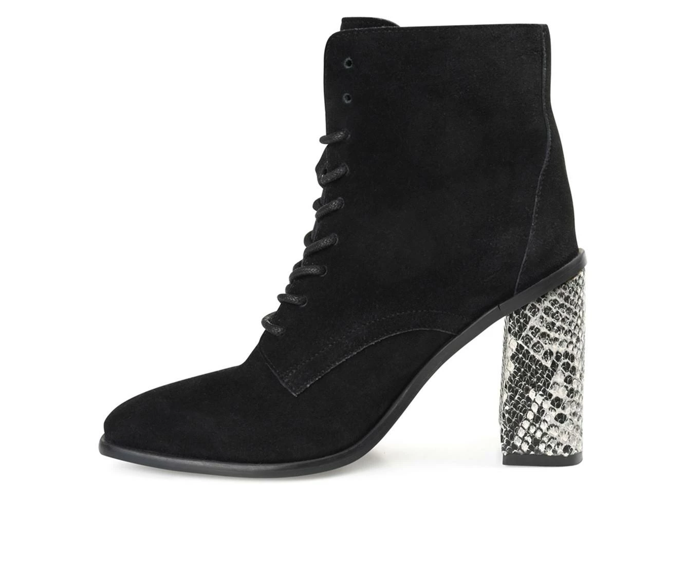 Wholesale π Women's Journee Signature Edda Heeled Lace Up Booties Black π€© - Image 4