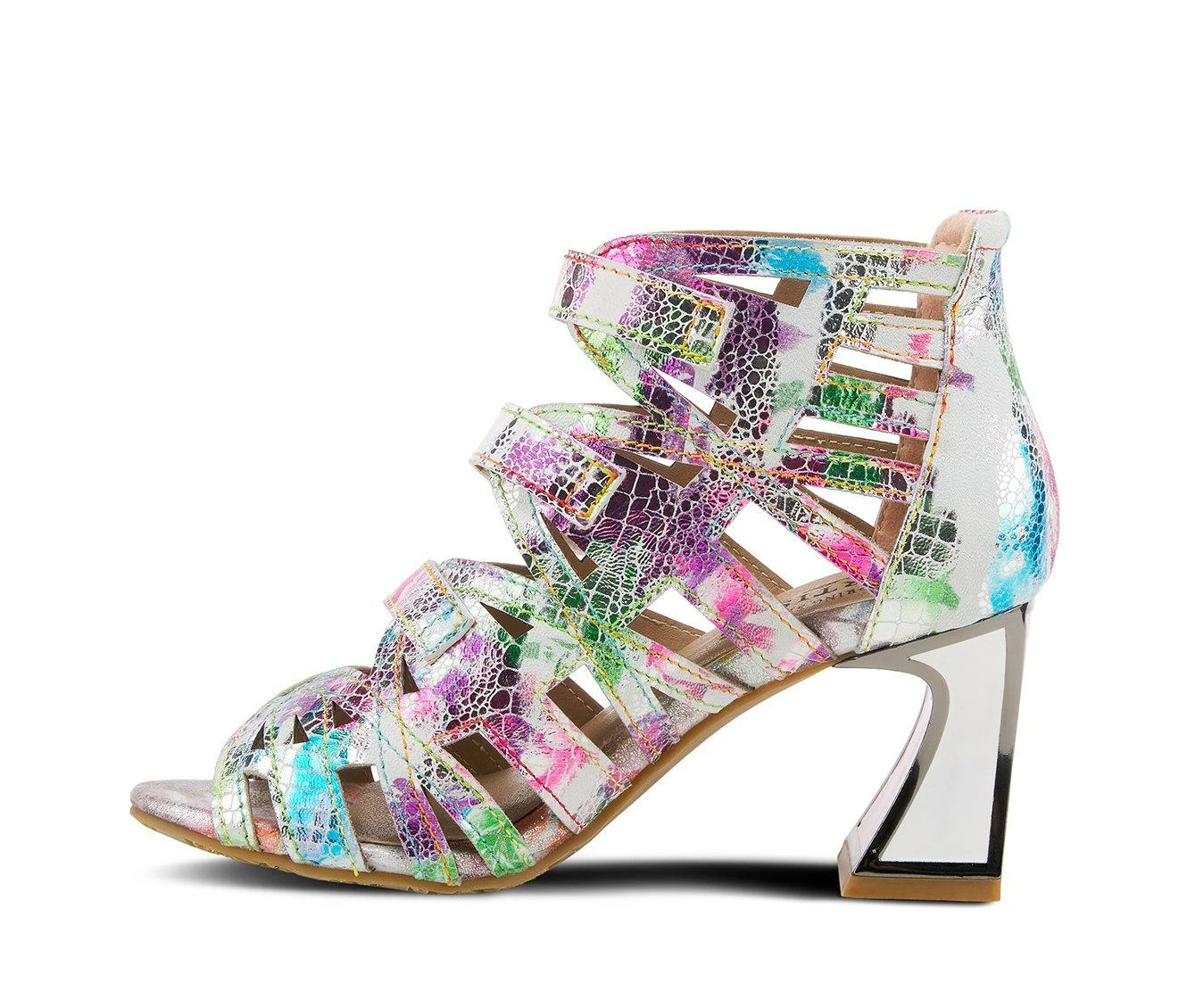 New π Women's L'Artiste Society π Dress π©΄ Sandals White Multi π - Image 4