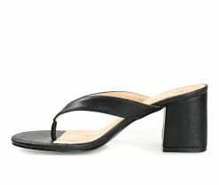 Best Sale 🔥 Women's Journee Collection Alika 👗 Dress 🩴 Sandals Black 😀 -b.o.c Sales 3 826