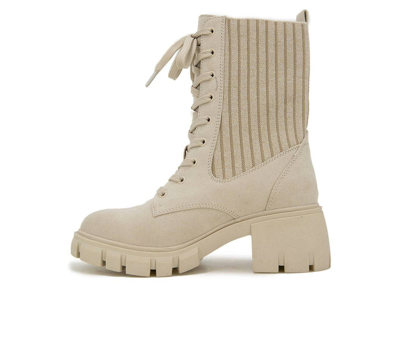 Flash Sale βοΈ Women's Esprit Autumn Block Heel Combat Booties Buff π - Image 4