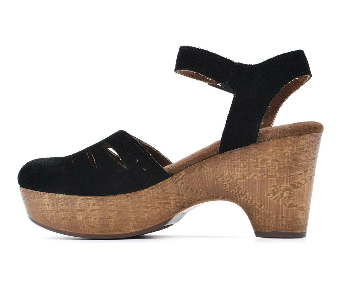 Hot Sale π Women's White Mountain Cassidy Platform Heeled Clog Black Suede π - Image 4