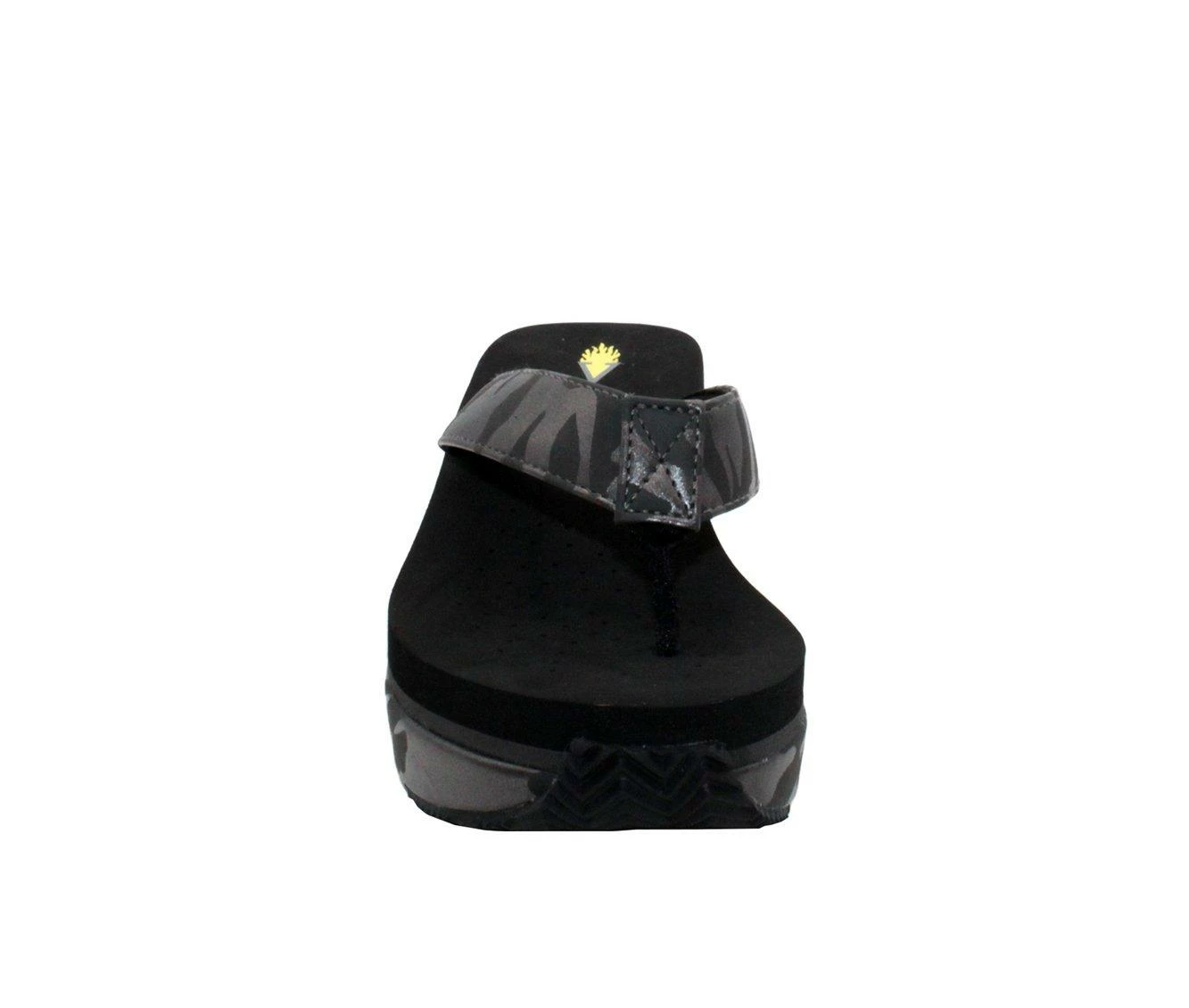 Budget π Women's Volatile Paiges Platform Wedge Flip-Flops Black Camo 𧨠- Image 5