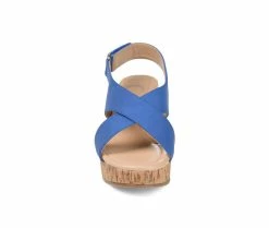 Best reviews of 😍 Women's Journee Collection Jenice Wedges Blue 👍 -b.o.c Sales 4 1362