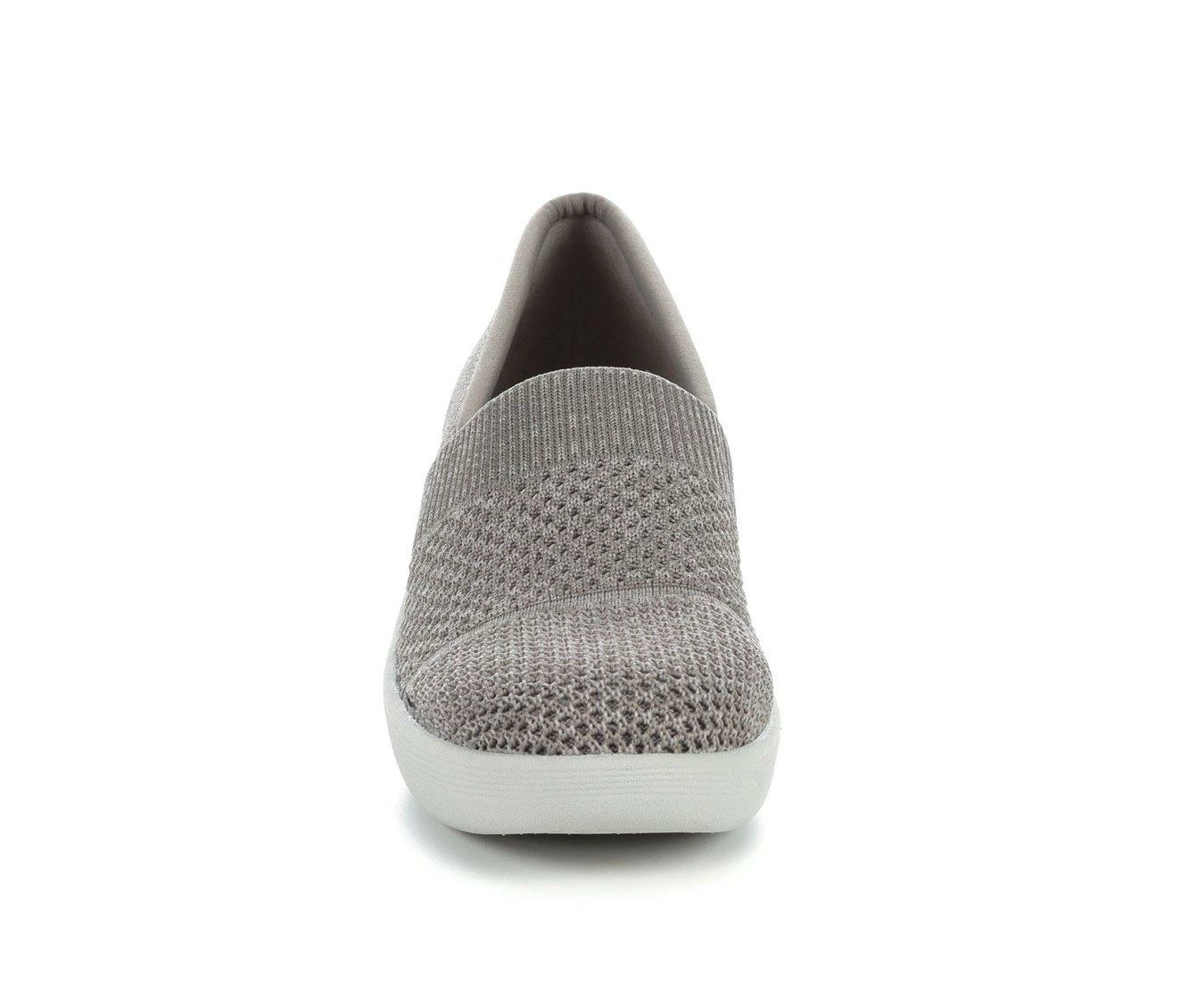 Hot Sale โญ Women's Skechers Pier Lite Wow Factor 158410 Wedge Slip-On ๐ Shoes Dark Taupe โ - Image 5