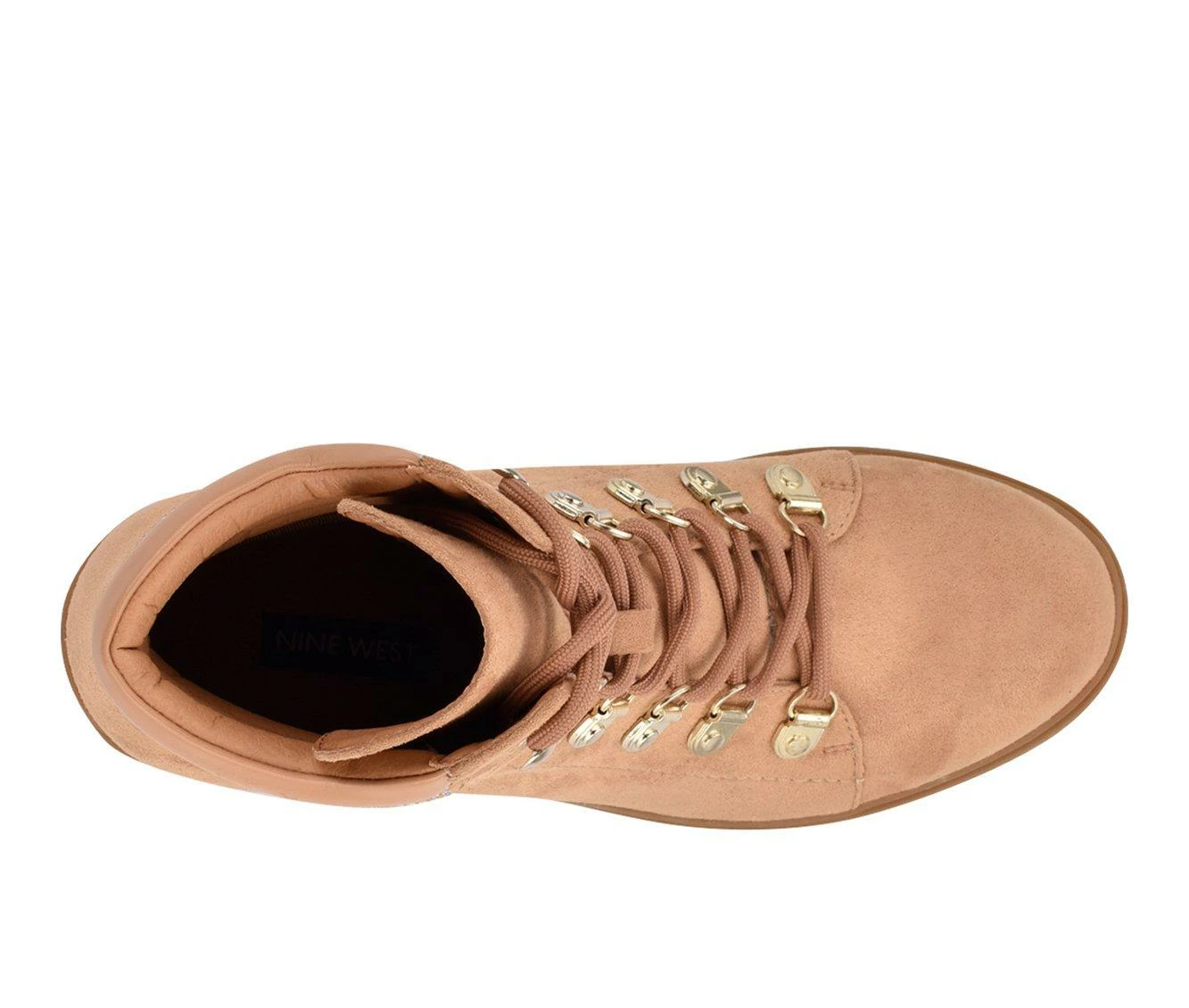 Top 10 π₯° Women's Nine West Qwork Lace Up Heeled Booties Tan π - Image 5