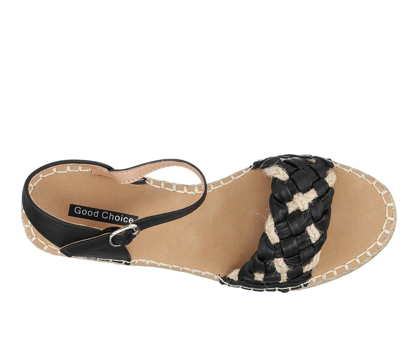 Wholesale π Women's GC π Shoes Cati Espadrille Wedge π©΄ Sandals Black π - Image 5