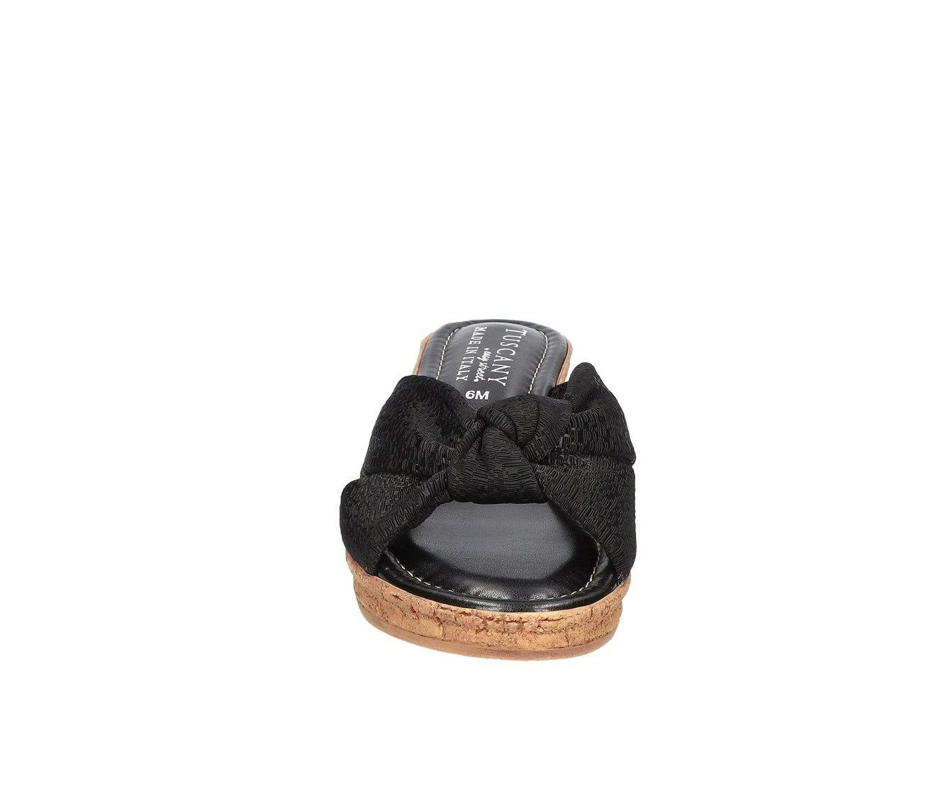 Discount π Women's TUSCANY BY EASY STREET Jolanda Wedges Black Crepe π - Image 5