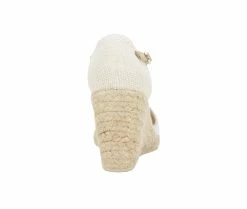 Coupon 🌟 Women's White Mountain Mamba Espadrille Wedges Silver/Met/Fab 👍 -b.o.c Sales 4 1584