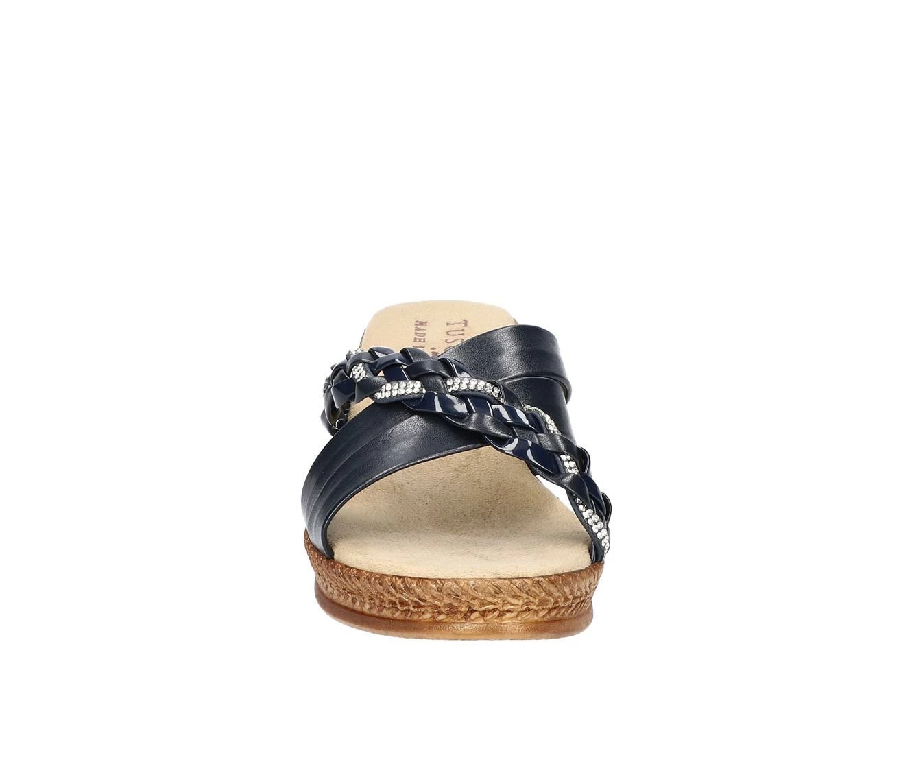 Discount π₯ Women's TUSCANY BY EASY STREET Gessica Wedge π©΄ Sandals Navy π₯° - Image 5