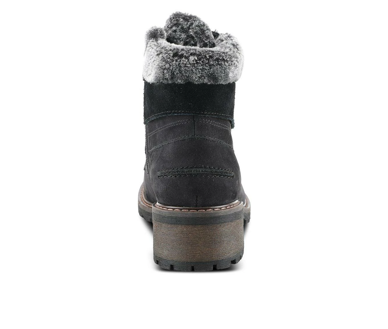 Best Sale π Women's SPRING STEP Cini Combat Booties Black Nubuck π - Image 5