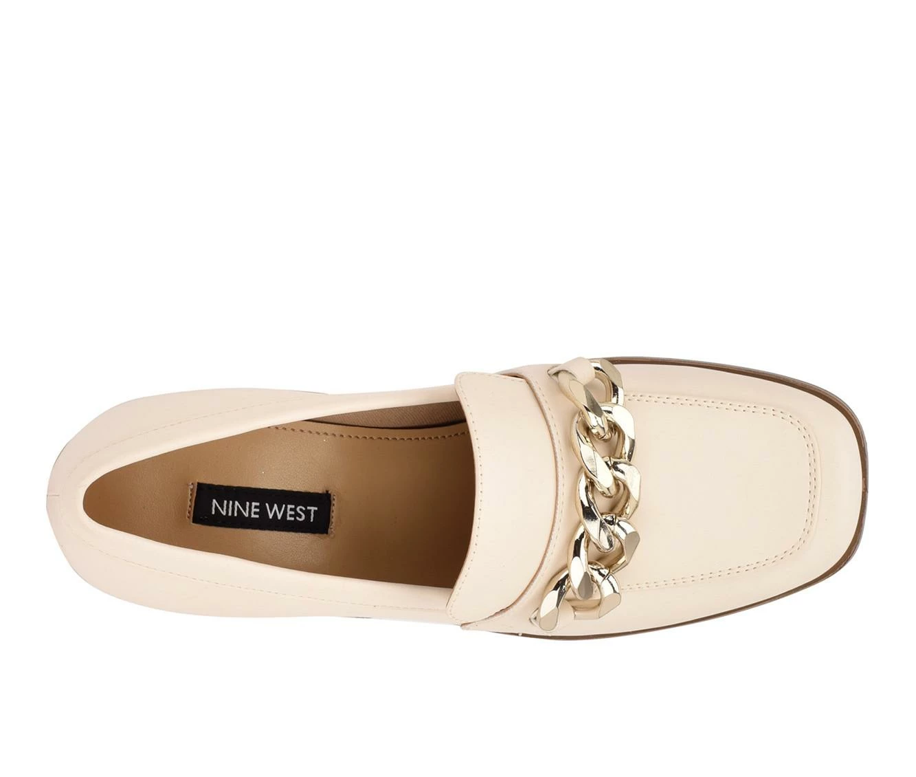 Cheapest π Women's Nine West Char Heeled Loafers White π― - Image 5