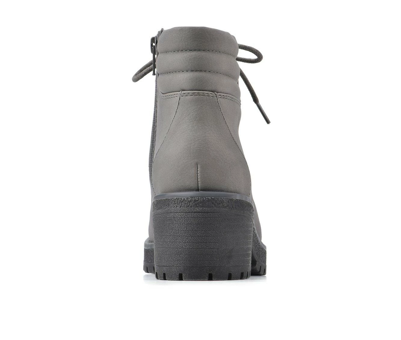 Wholesale π Women's Cliffs By White Mountain Bryce Lace Up Heeled Booties Grey Nubuck β¨ - Image 5
