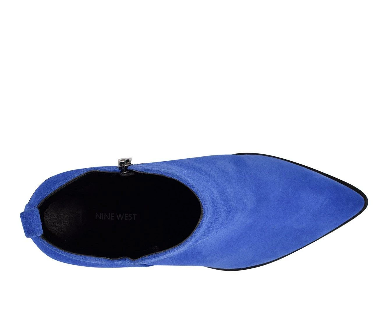 Best Pirce π Women's Nine West Birds Heeled Booties Blue Suede π - Image 5