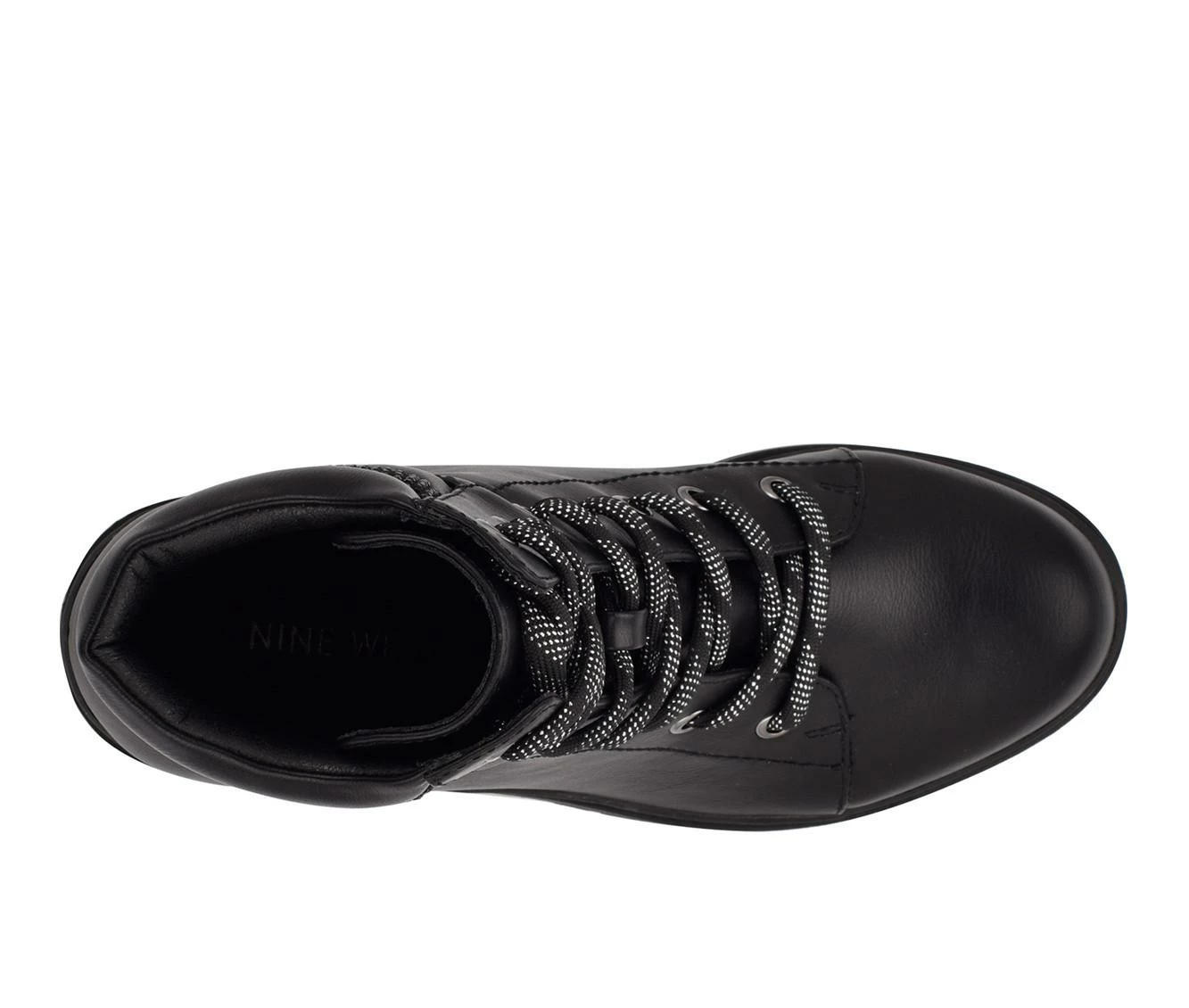 Best Pirce π Women's Nine West Quona Heeled Combat Booties Black βοΈ - Image 5