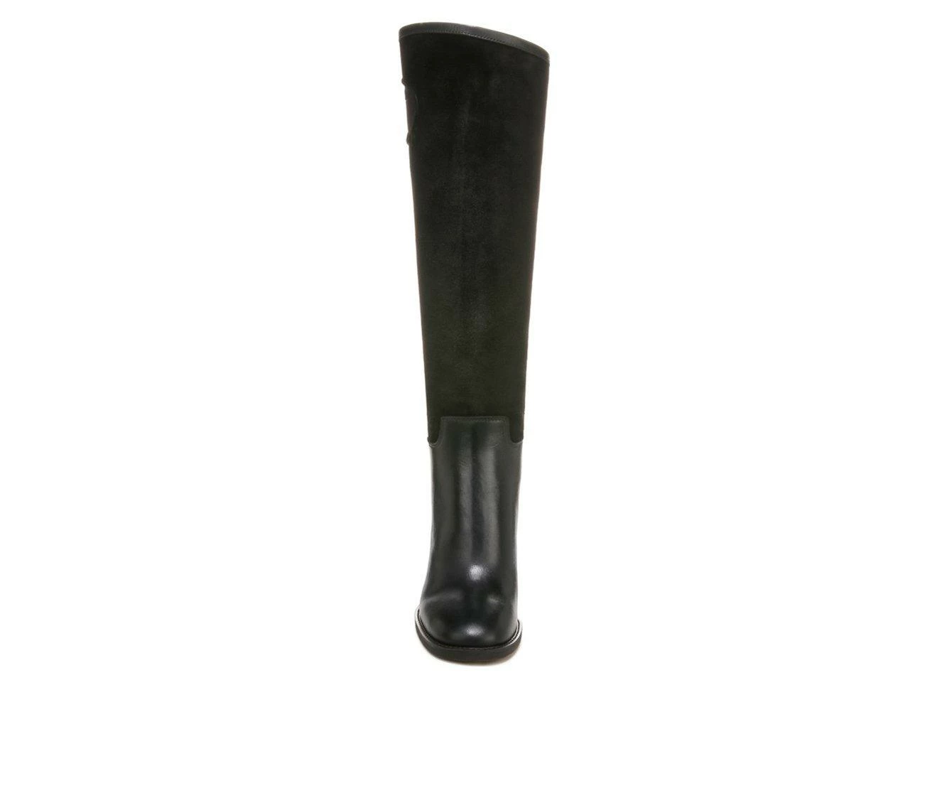 Best Pirce 𧨠Women's Franco Sarto Rivet Tall Knee High Heeled π₯Ύ Boots Black π₯° - Image 5