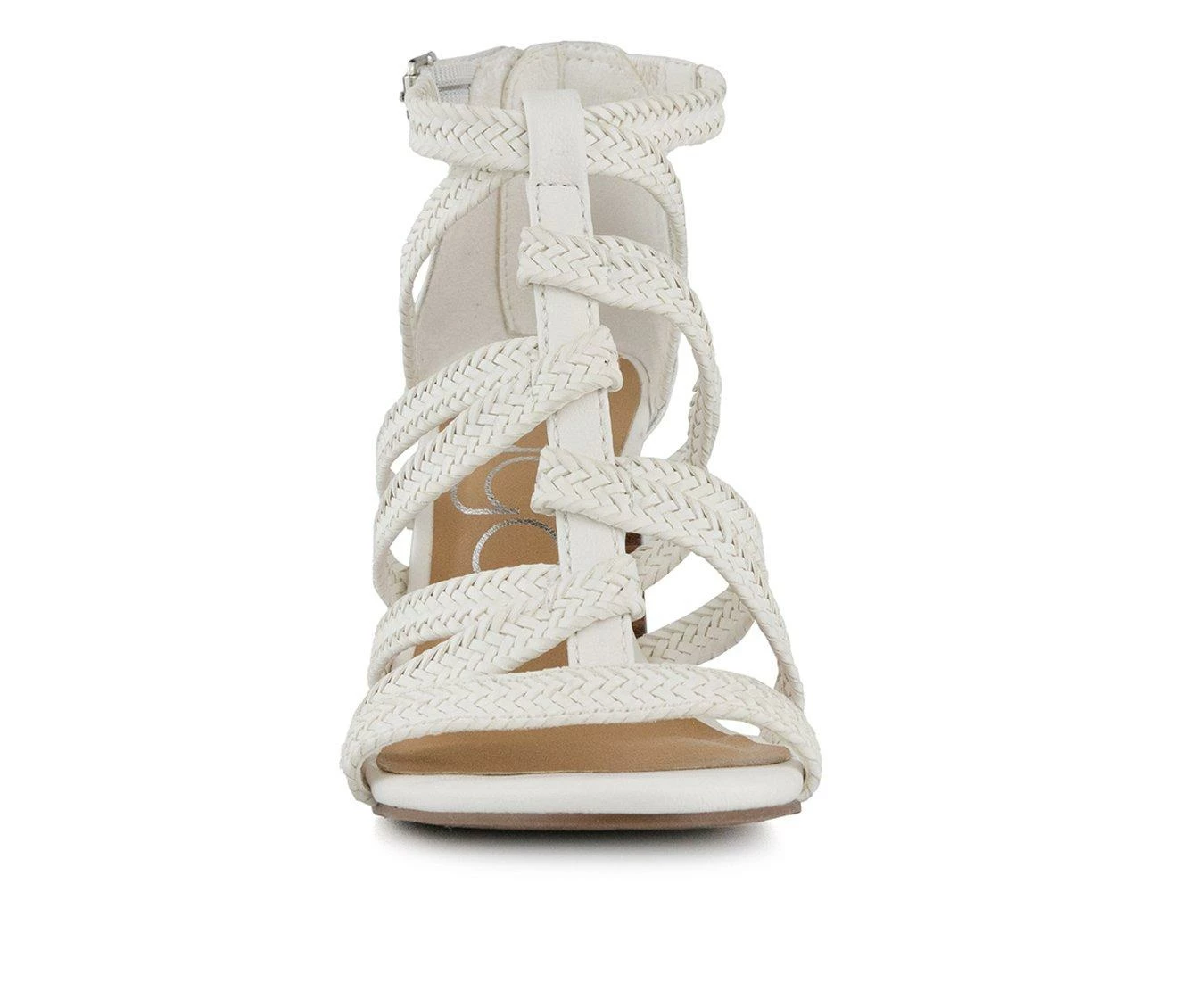 Best Pirce β€οΈ Women's Sugar Browser Block Heel π©΄ Sandals White π - Image 5