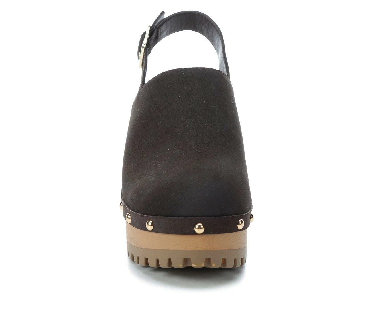 Top 10 π₯ Women's Sugar Claudia Heeled Clogs Brown 𧨠- Image 5