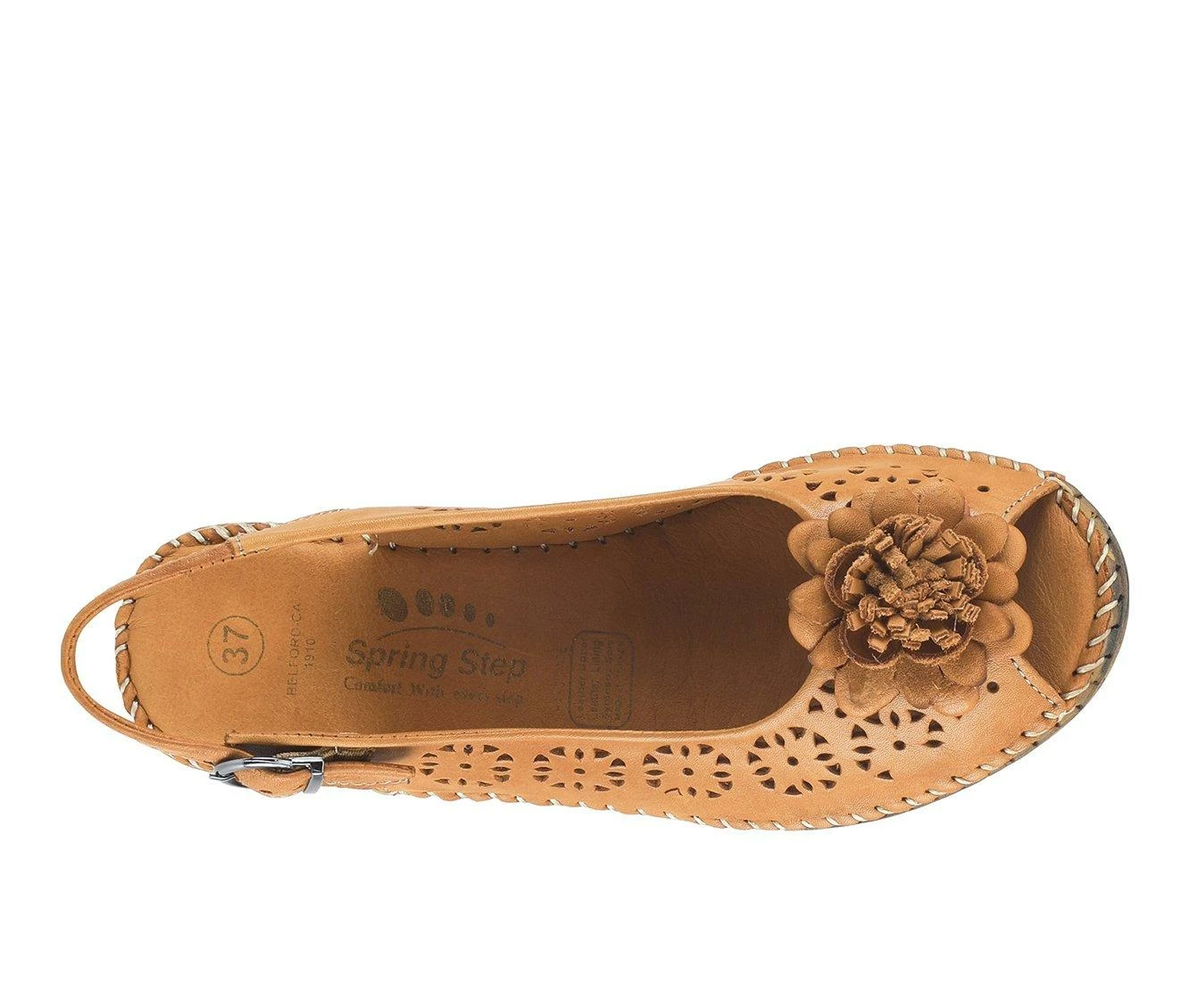 Best Pirce π Women's SPRING STEP Belford Wedge π©΄ Sandals Camel 𧨠- Image 6