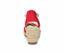 Hot Sale 🛒 Women's Journee Collection Brene Espadrille Wedges Red 👏 -b.o.c Sales 5 1060