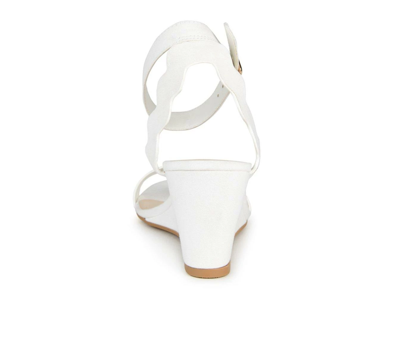 Hot Sale π Women's Journee Collection Loucia Wedge π©΄ Sandals White 𧨠- Image 6