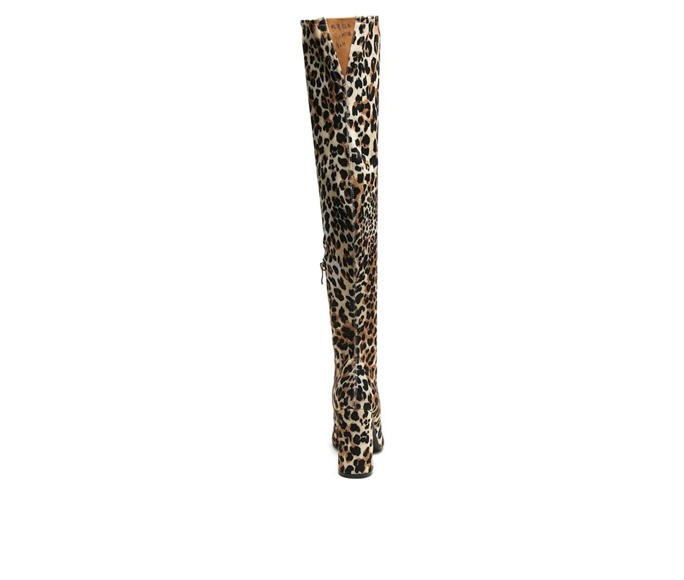 Brand new π Women's London Rag Flittle Over The Knee Heeled π₯Ύ Boots Leopard Suede π€© - Image 6