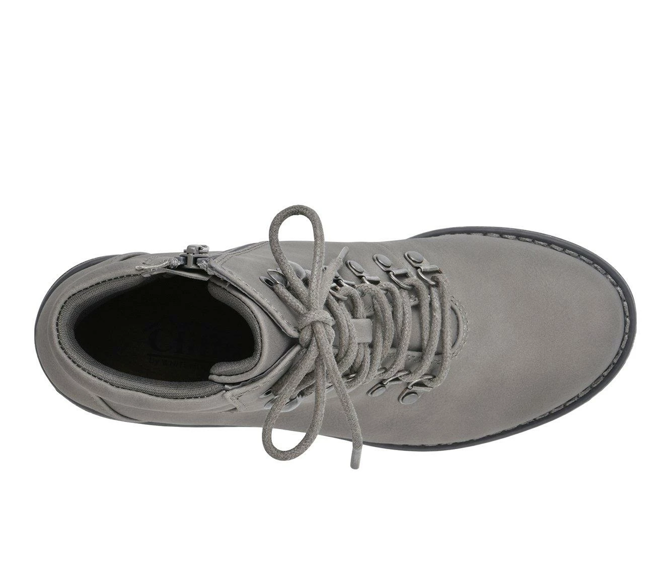 Wholesale π Women's Cliffs By White Mountain Bryce Lace Up Heeled Booties Grey Nubuck β¨ - Image 6