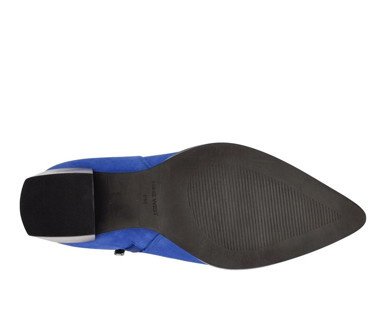 Best Pirce π Women's Nine West Birds Heeled Booties Blue Suede π - Image 6