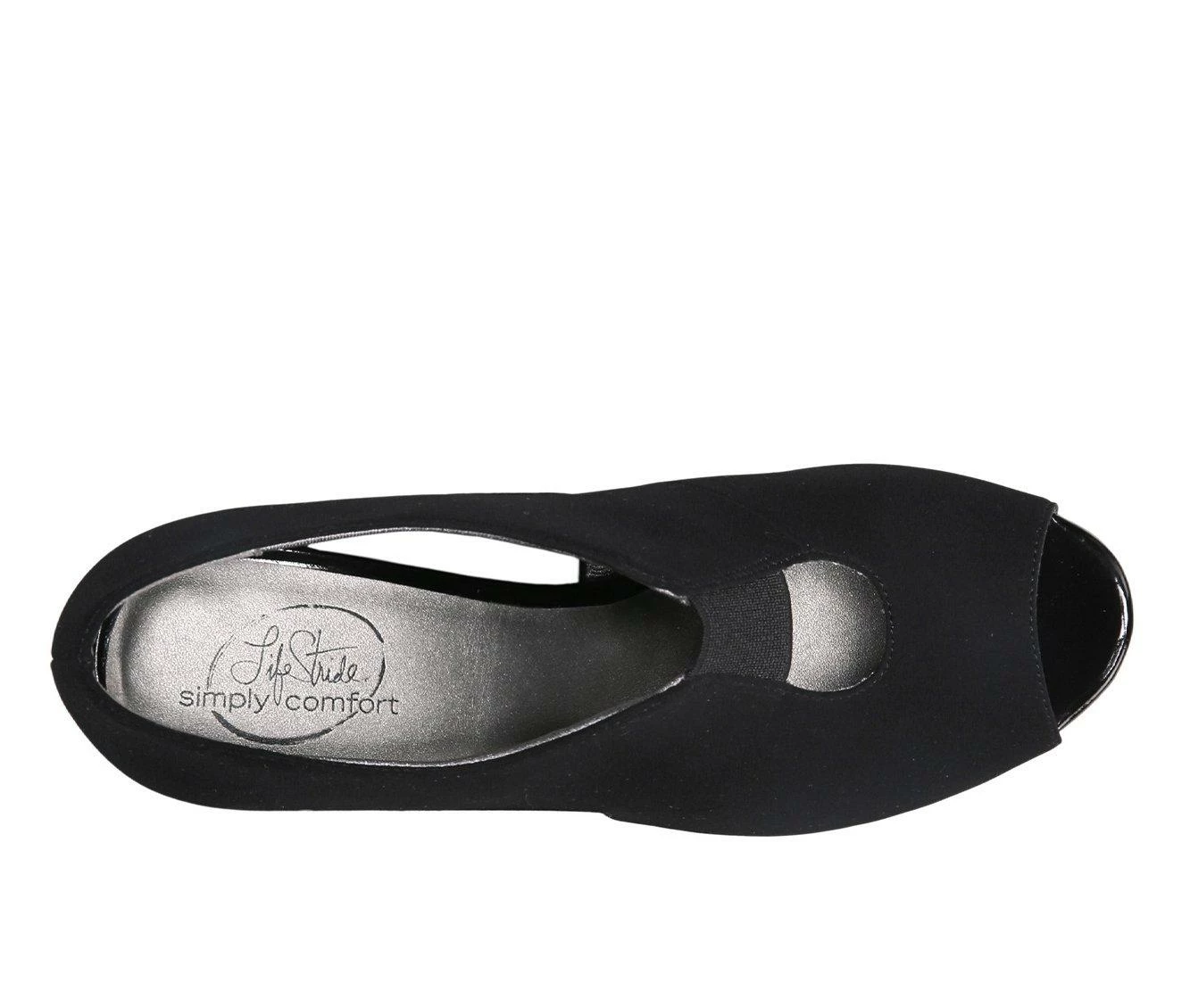 Buy ๐ Women's LifeStride Carla Peep Toe Booties Black Fabric ๐ - Image 6