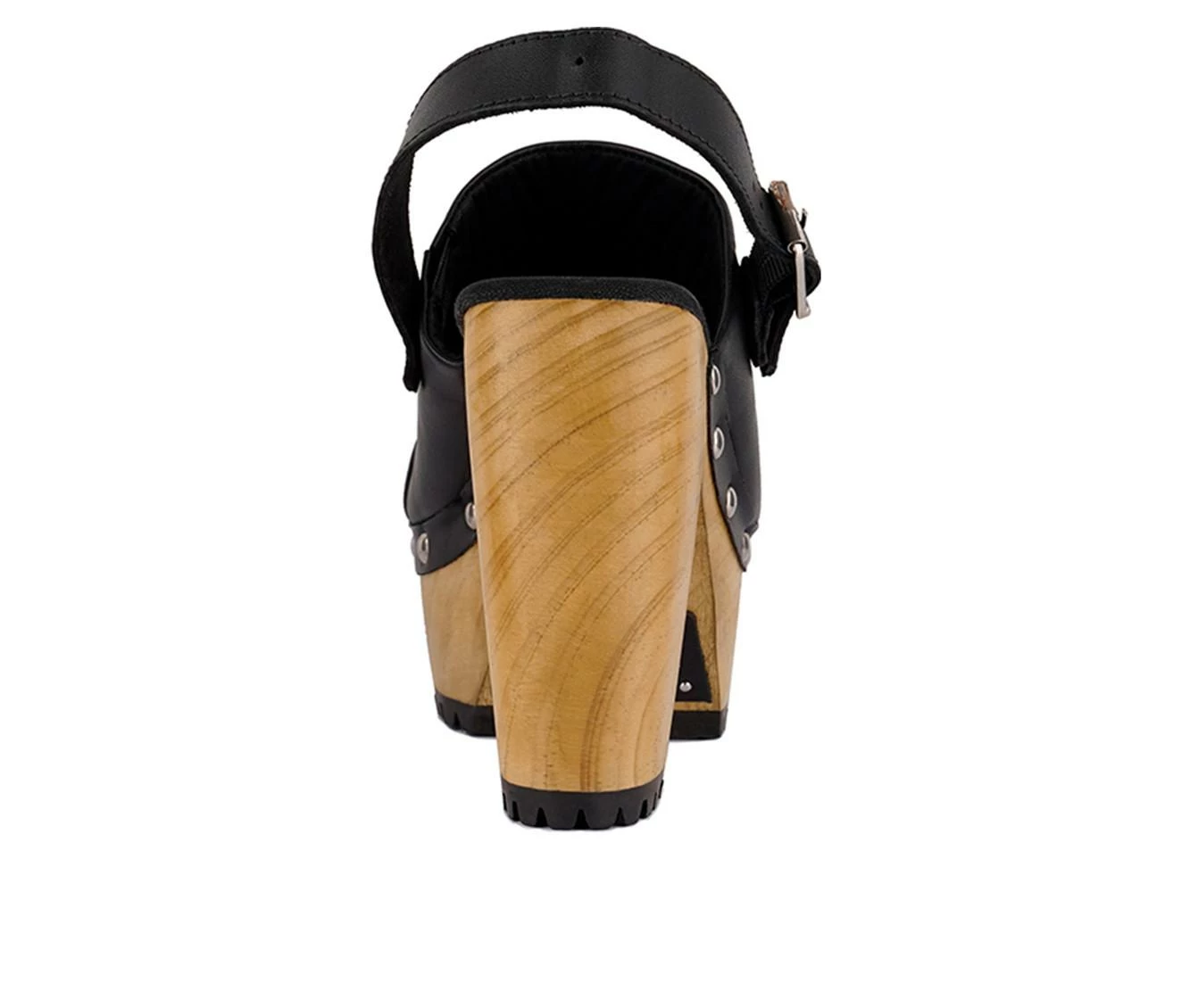 Best Sale π― Women's Rag & Co Alona Block Heel Platform Clogs Black π - Image 6