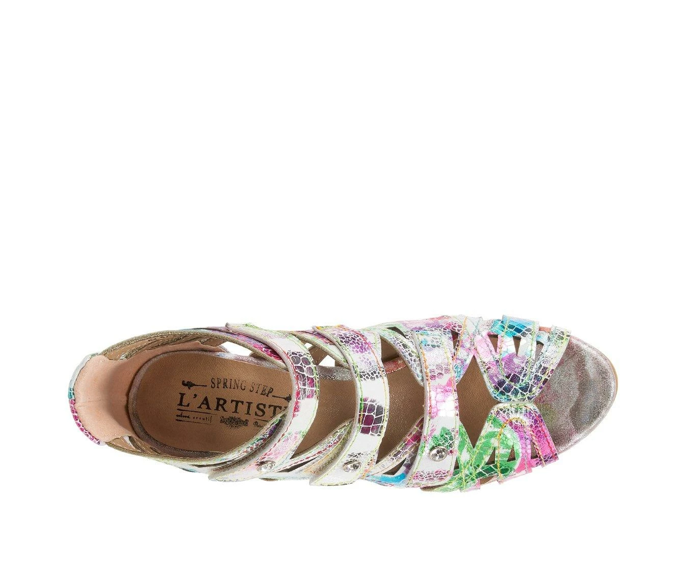 New π Women's L'Artiste Society π Dress π©΄ Sandals White Multi π - Image 6