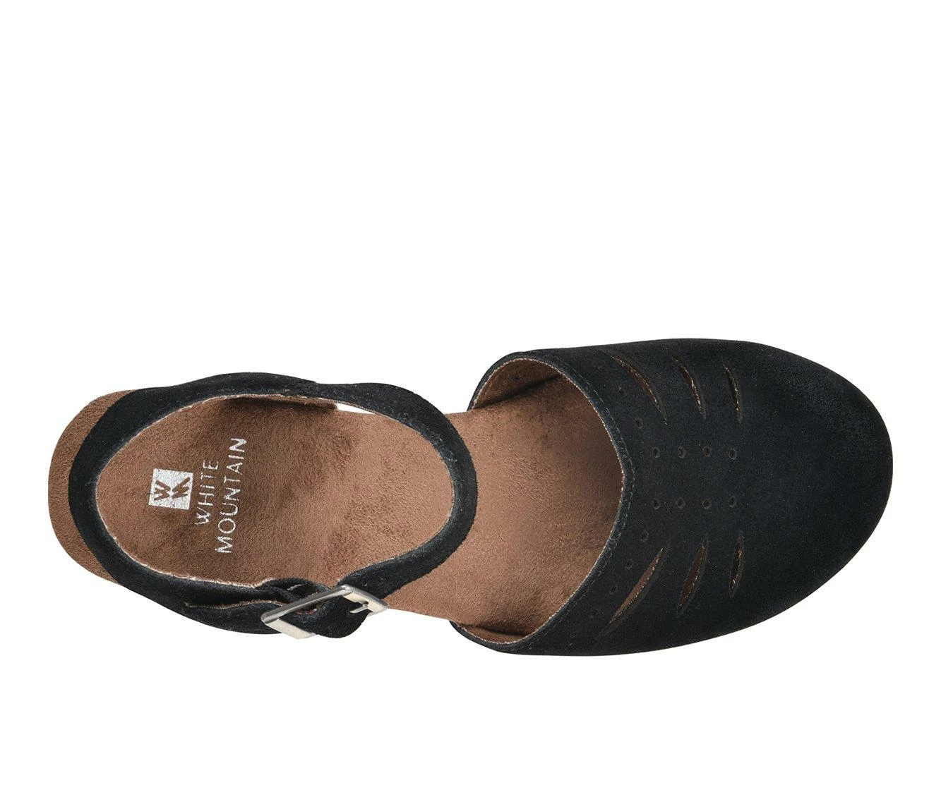 Hot Sale π Women's White Mountain Cassidy Platform Heeled Clog Black Suede π - Image 6