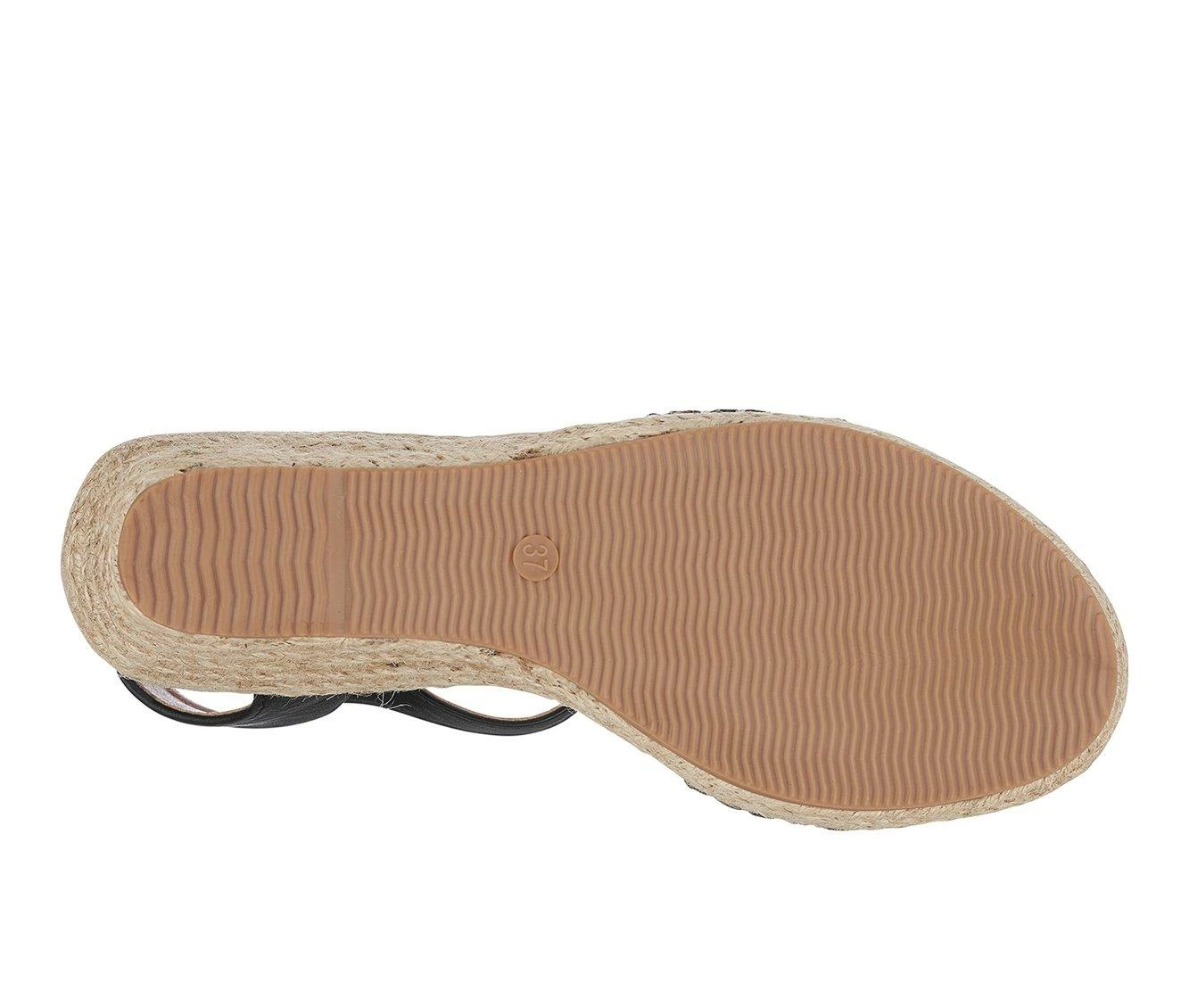 Wholesale π Women's GC π Shoes Cati Espadrille Wedge π©΄ Sandals Black π - Image 6