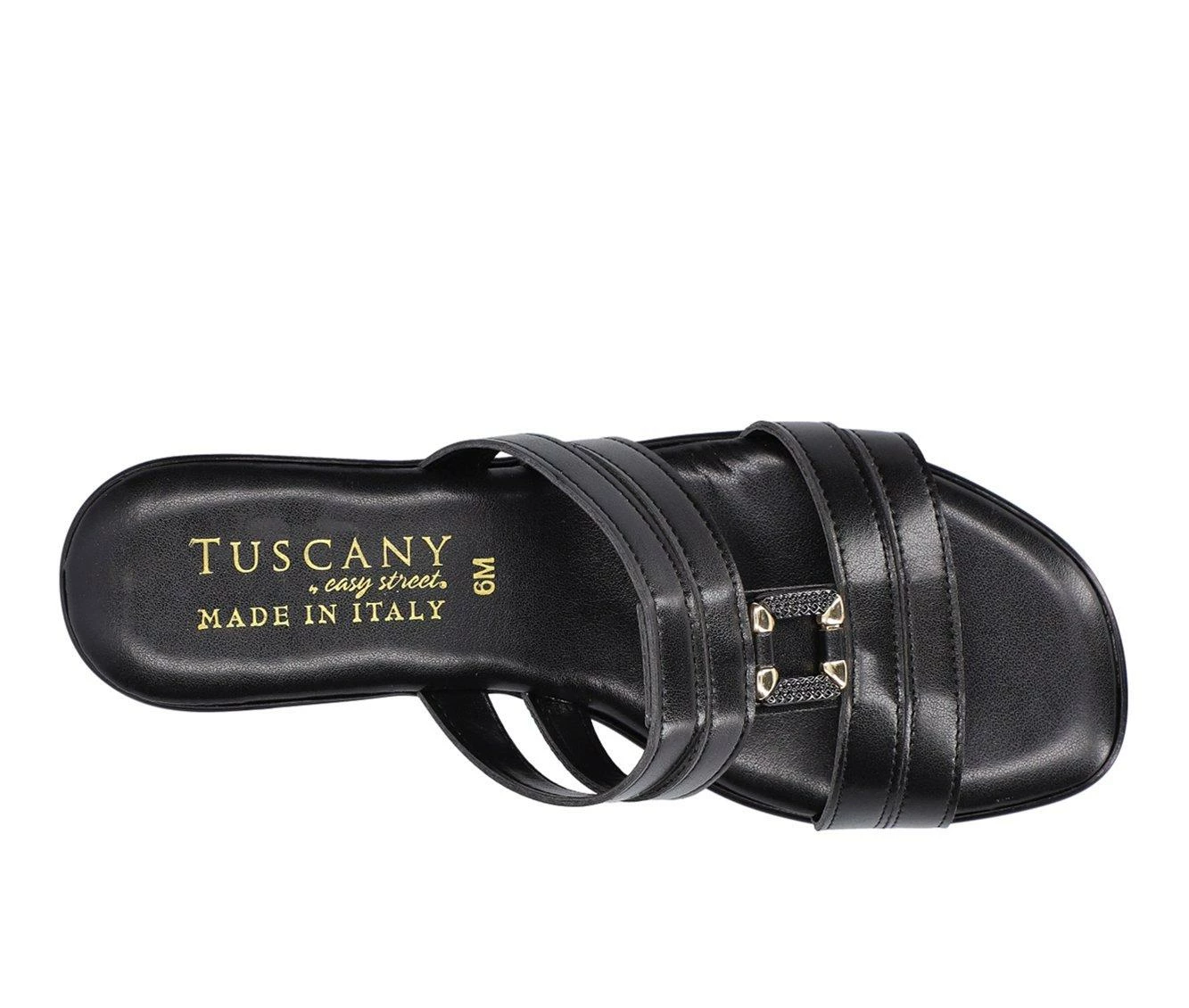 New β Women's TUSCANY BY EASY STREET Anzola Wedges Black π€© - Image 6